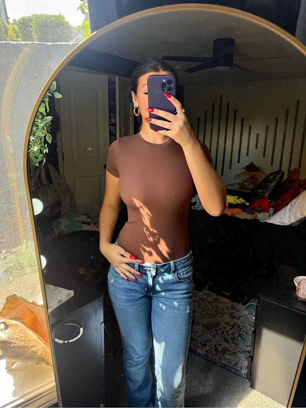 PUMIEY Brown Bodysuit Like New